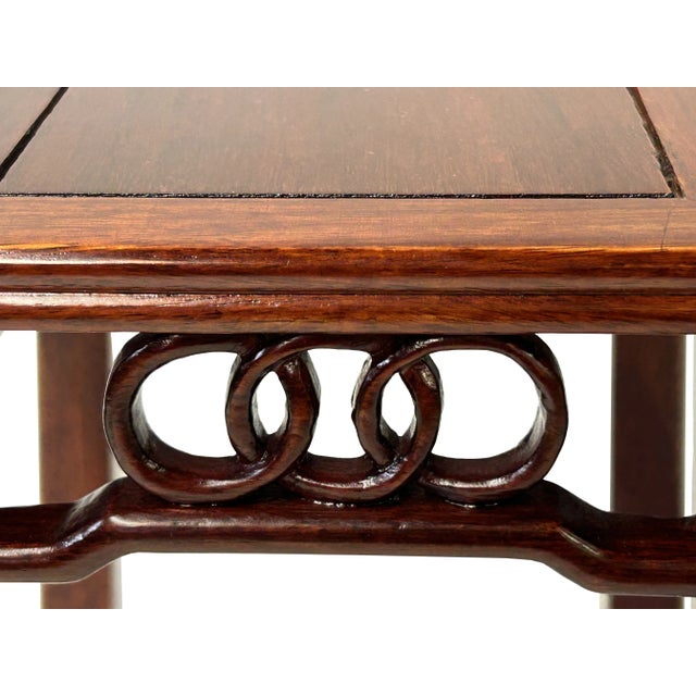 5" X 6.5" Brown Double Coins Pattern Square Display Stand Easel For Sale - Image 4 of 6