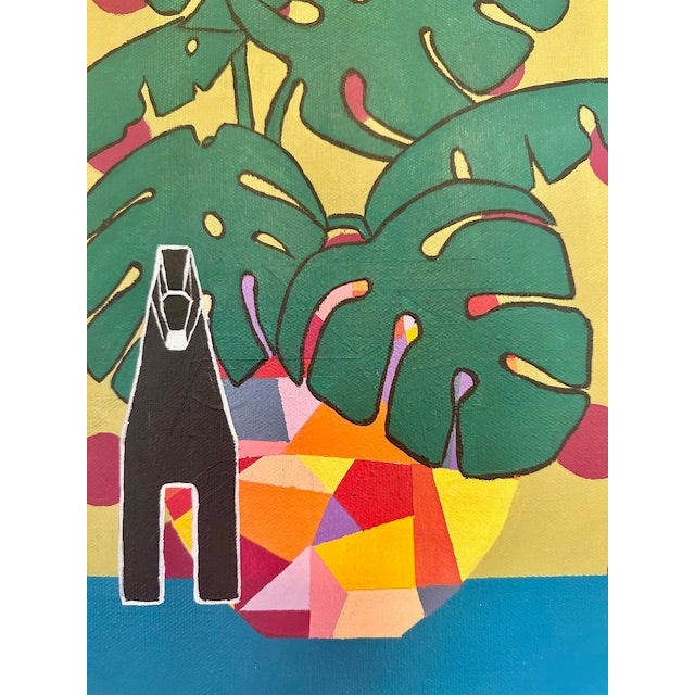 Contemporary Fantastic Pop Art Artwork "My Monsteras and I" by Artist Natalie Gonzalez For Sale - Image 3 of 4