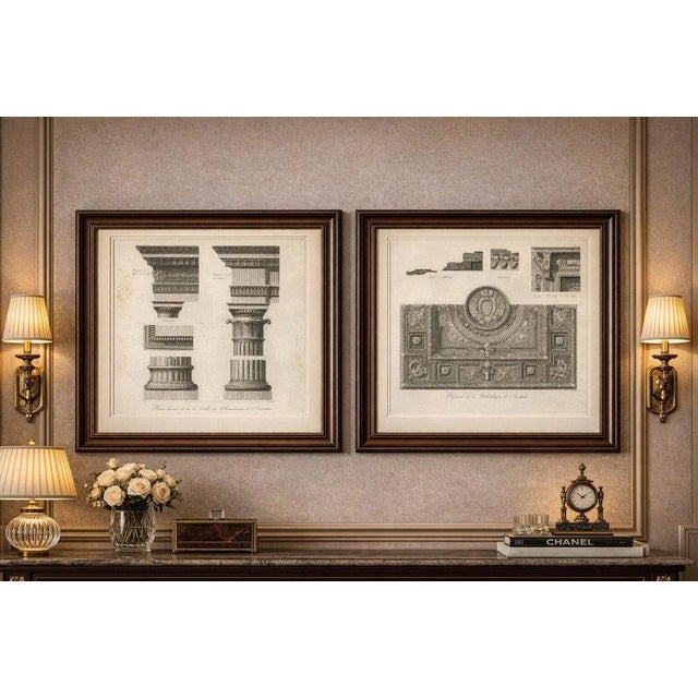 Louis-Pierre Baltard, Louvre Architectural Studies, 1803, Paper, Set of 2 For Sale - Image 4 of 16