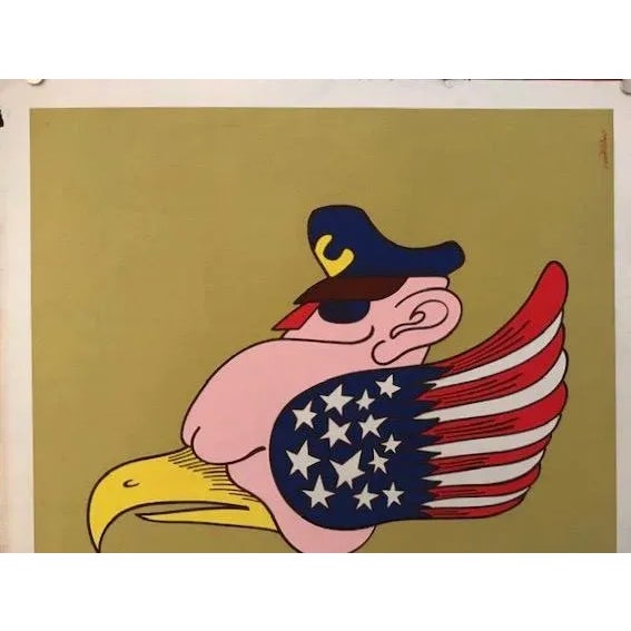 1969 Original Quebec Poster, Supercop (Movie Poster. American Flag) For Sale - Image 9 of 10