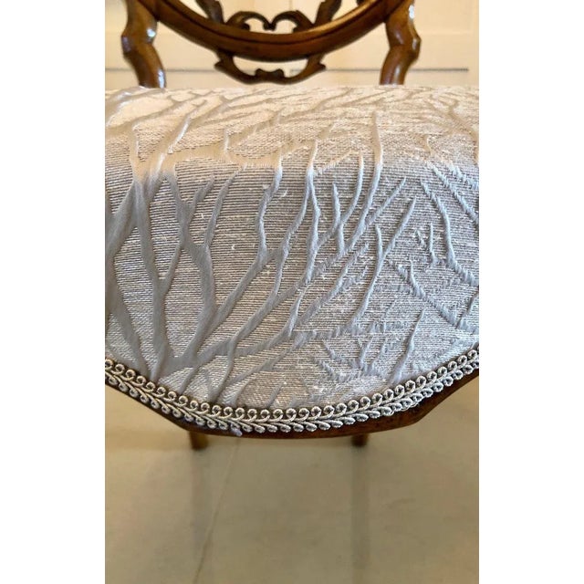 Antique English Victorian Walnut Dining Chairs, Set of 6 For Sale - Image 8 of 11