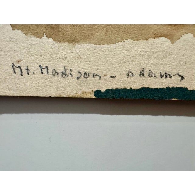 Henry Emil Salloch Original Watercolor on Paper Mt. Madison and Mt. Adams, New Hampshire. 1954. For Sale - Image 4 of 7