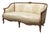 Rococo Style Three-Seater Sofa with Gilt Wooden Frame and Floral Brocade Upholstery, 1920s For Sale