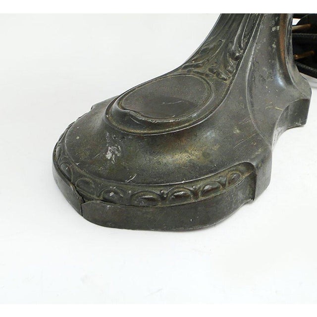 Metal Antique Art Nouveau Table Lamp, 1890s For Sale - Image 7 of 9