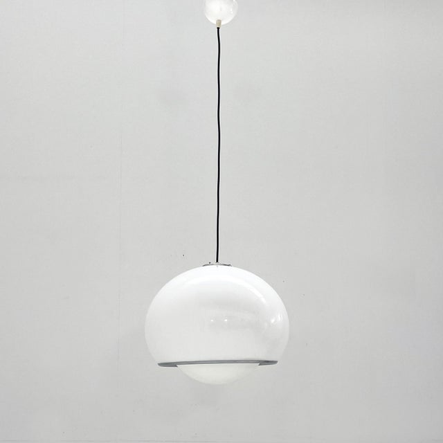 Metal White Bud Pendant Lamp by Studio 6G for Guzzini, 1970s For Sale - Image 7 of 8