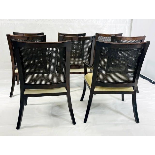 Set of 8 Rose Tarlow Solid Wood & Cane Back Armchairs, Made in Los Angeles, Usa For Sale In Los Angeles - Image 6 of 18