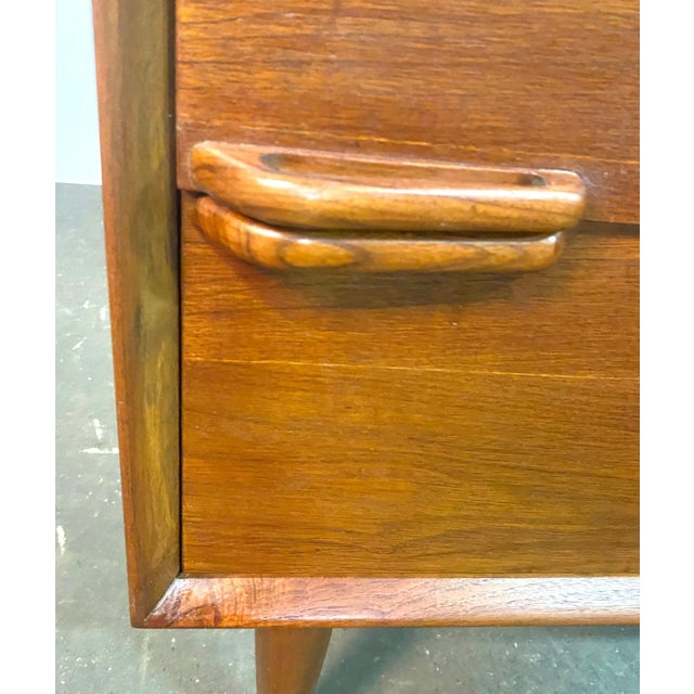 Pair of 1950's Custom Made Modernist Walnut Dressers For Sale - Image 13 of 16