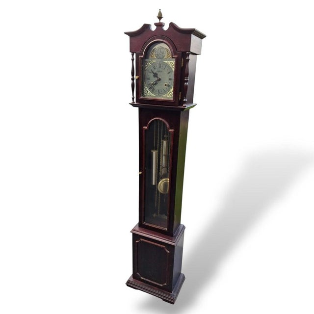 Metal Mid-Century Highlands Grandfather Clock For Sale - Image 7 of 8