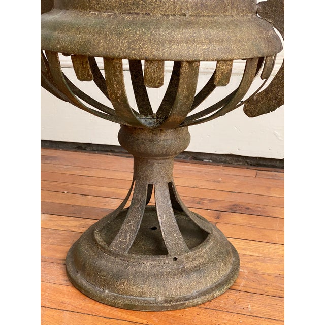 Contemporary Patinated Metal Urn For Sale - Image 9 of 13