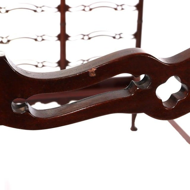 Brown Vintage Mahogany Filigree Twin Bed C1940 For Sale - Image 8 of 10