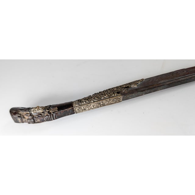 18th or 19th Century Mughal Piha Kaetta Dagger From Island of Sri Lanka For Sale - Image 13 of 14