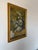 Beautiful 1980s vintage floral still life oil painting on board, depicting an abundant arrangement of white and soft blue...
