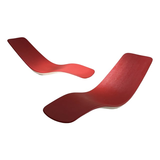 Eurolax Chaise Lounges by Charles Zublena, 1960s, Set of 2 For Sale