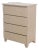 Modern Beige Painted Wood Chest of Drawers For Sale