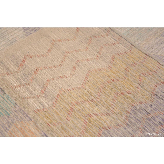 Textile Nazmiyal Collection Handmade Wool Pile Casual Tribal Design Modern Area Rug For Sale - Image 7 of 7