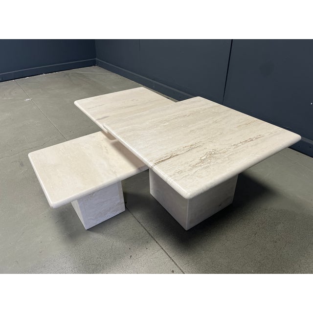Stone Vintage Travertine Nesting Tables, 1970s, Set of 3 For Sale - Image 7 of 10