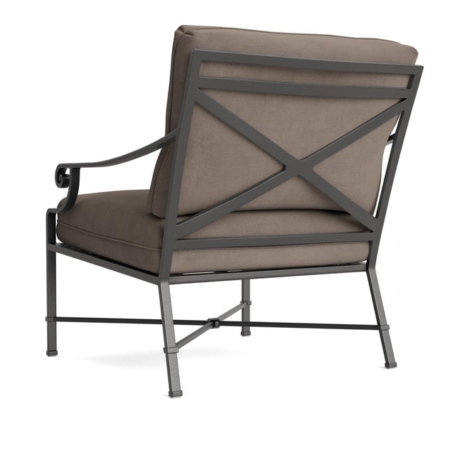 Not Yet Made - Made To Order Brown Jordan Venetian Lounge Chair, Textured Pewter frame with Fusion Taupe fabric For Sale - Image 5 of 11