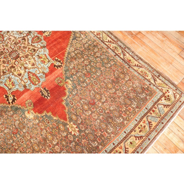 Early 20th Century Antique Zabihi Collection Persian Bidjar Iron Fist Rug - 4'8" x 7' For Sale - Image 5 of 9