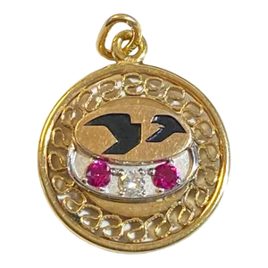 Vintage 12k Gold Filled Hallmarked Round Shape Pendant