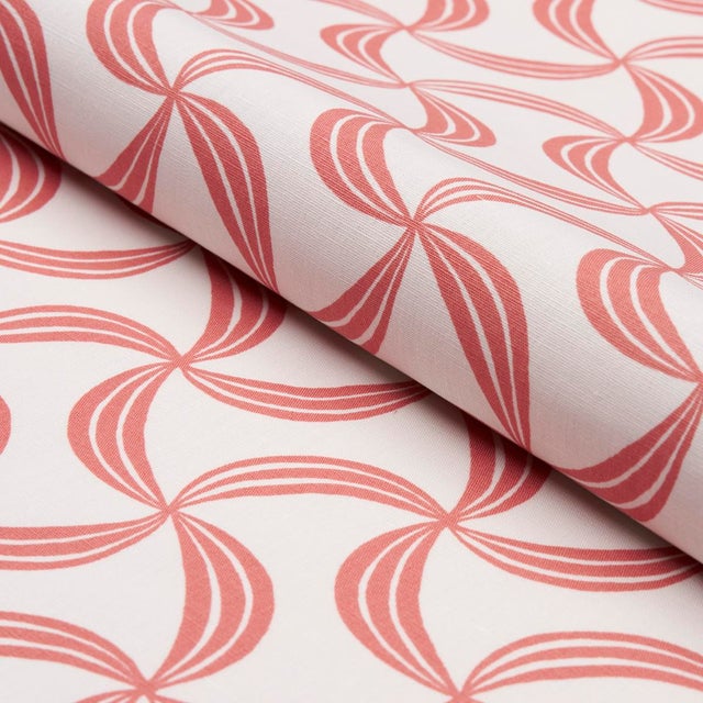 Schumacher SAMPLE - Schumacher Ambrosia Fabric In Coral For Sale - Image 4 of 5