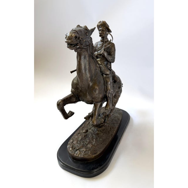 Trooper of the Plains, Bronze Piece After Remington - 19" H For Sale - Image 15 of 18