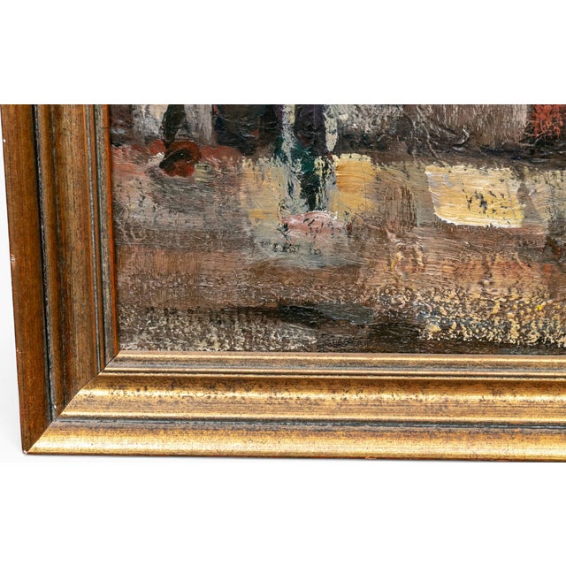 Early 20th Century Attributed to Gordon McCouch, Modernist Venetian Street Scene Oil Painting For Sale - Image 13 of 18
