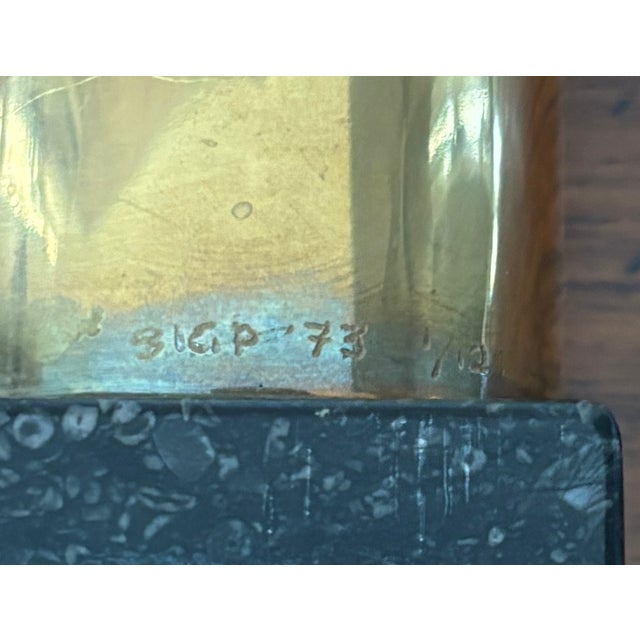 Metal Sigurd Persson, Abstract Composition, 1973, Brass & Marble For Sale - Image 7 of 10