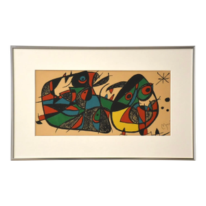 1960s After Joan Miró Lithograph Titled 'Miró Escultor, Italy'
