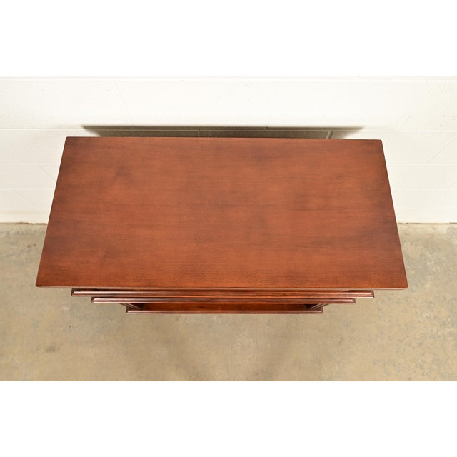 Drexel Heritage French Regency Louis XVI Carved Mahogany and Cane Console Table or Server For Sale - Image 13 of 17
