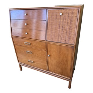Kipp Stewart for Drexel Suncoast Gentleman's Chest Highboy C1950s For Sale