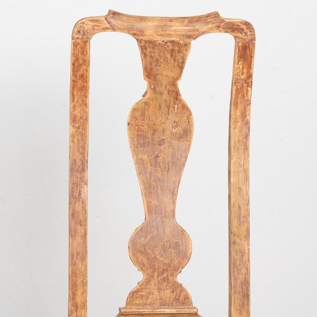 Rococo Late 18th Century Pair of Swedish Red Painted Rococo Pine Side Chairs For Sale - Image 3 of 17