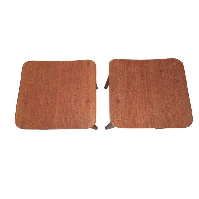 Danish Stool in Teak and Oak, 1960s For Sale - Image 10 of 13