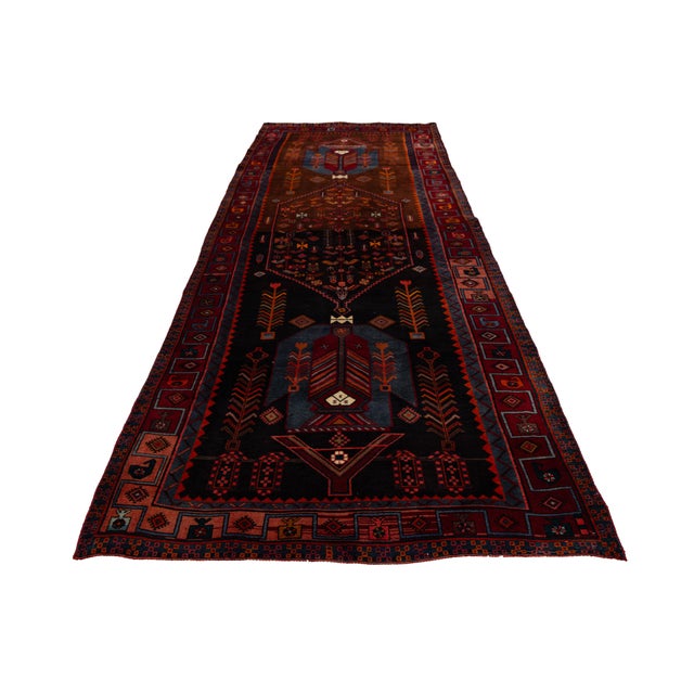 Vintage Tribal Kurdish Wool Runner Rug With Tribal Motifs & Abrash Tones For Sale In New York - Image 6 of 9