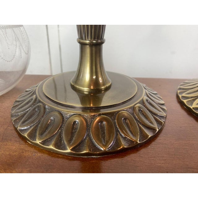 Empire Brass Table Lamps, 1970s, Set of 2 For Sale - Image 10 of 15