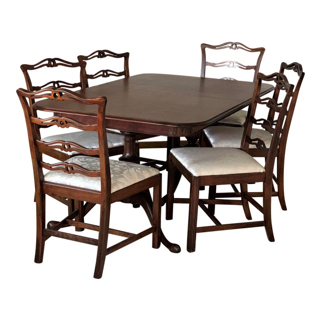 Vintage Traditional Mahogany Dining Set 5 Pieces Chairish