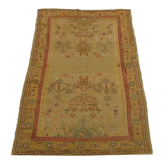 Antique Oushak Rug 6.10x4.1 For Sale