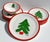 Adam Pfaltzgraff Set 12 Pfaltzgraff Marimekko Oy Christmas Tree Red Band Design Dinnerware Late 20th Century For Sale - Image 4 of 16