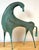 Monumental Italian Modernist Patinated Bronze Horse Sculpture in the Etruscan Taste Italy, circa 1960s–1970s An...