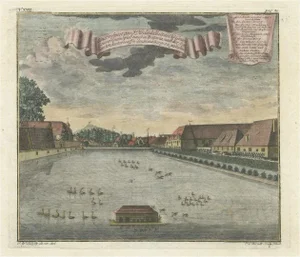 Print of Pleasure Gardens of the Governor-General of Batavia, Indonesia, 1744