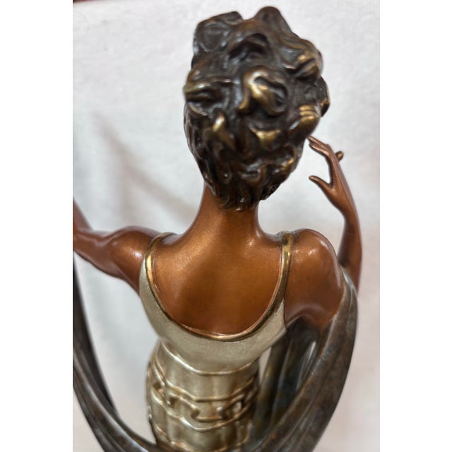 1980s Bronze Sculpture "La Coquette" by Erte For Sale - Image 6 of 11