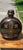 1930s Vintage Hand-Painted Blackware Pottery Bottle Vase With Floral Folk Art Motif For Sale - Image 5 of 18