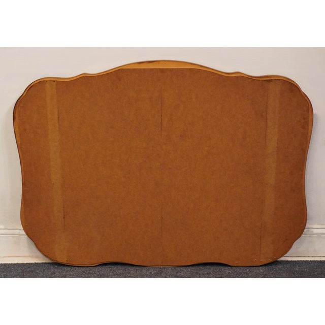 High End Vintage Solid Maple Country French Style 45" Mirror For Sale - Image 4 of 4