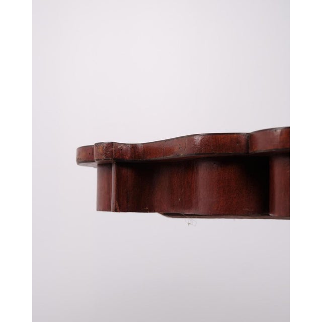 Antique Mahogany Side Table with Turned Pedestal Base and Profiled Top For Sale - Image 9 of 11