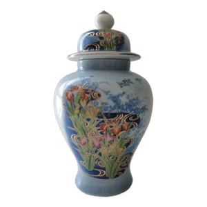 Vintage Shaddy Mino China Jgi Vase Floral Design With Gold Decor, Made in Japan