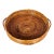 Vintage Pencil Reed Rattan Round Tray For Sale