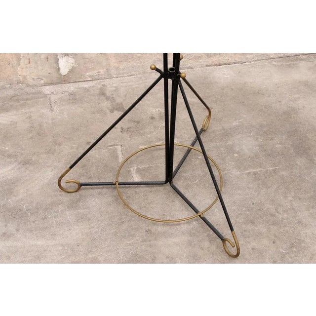 French Hand-Forged Iron Coat Rack attributed to Jean Royere, 1960s For Sale - Image 4 of 11