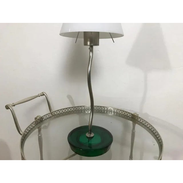 Metal & Glass Table Lamp For Sale - Image 6 of 10