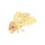 This brooch is crafted in 13k gold. The piece features a detailed bee design with textured wings and body. Accented with...
