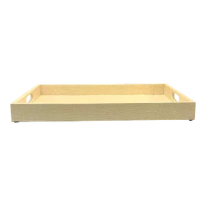 Made Goods Organic Modern Off-White Raffia Sutton Tray