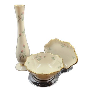 Mid 20th Century Lenox Rose Manor Collection- 3 Pieces For Sale